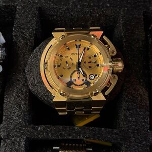 Imperious X-Wing Men’s Watch IMP1113 – 46mm Gold & Stainless Steel, Swiss Quartz